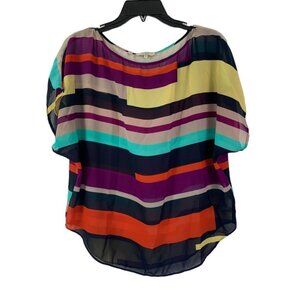 Guess Women's Shear Multi-colored Shear Blouse